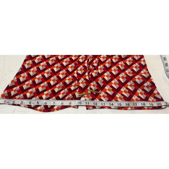 Worthington Brand Geometric Blouse Cap Sleeve 100% Polyester Women's Size S - Picture 8 of 11